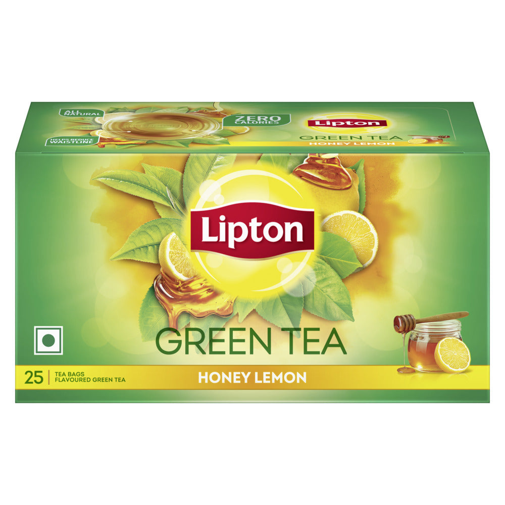 Lipton Assorted Green Tea Bags | Honey Lemon, Raspberry Mint and Lemongrass Ginger (Pack of 3)