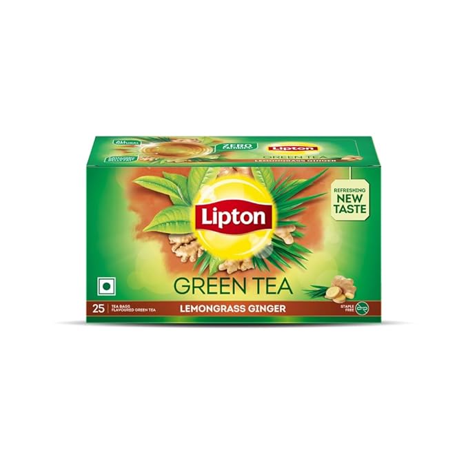 Lipton Assorted Green Tea Bags | Honey Lemon, Raspberry Mint and Lemongrass Ginger (Pack of 3)
