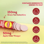 Metabolism Boost Tablets | Green Tea & Apple Cider Vinegar - Watermelon Flavor (Pack of 4 tubes)
