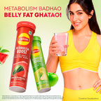Metabolism Boost Tablets | Green Tea & Apple Cider Vinegar - Watermelon Flavor (Pack of 4 tubes)